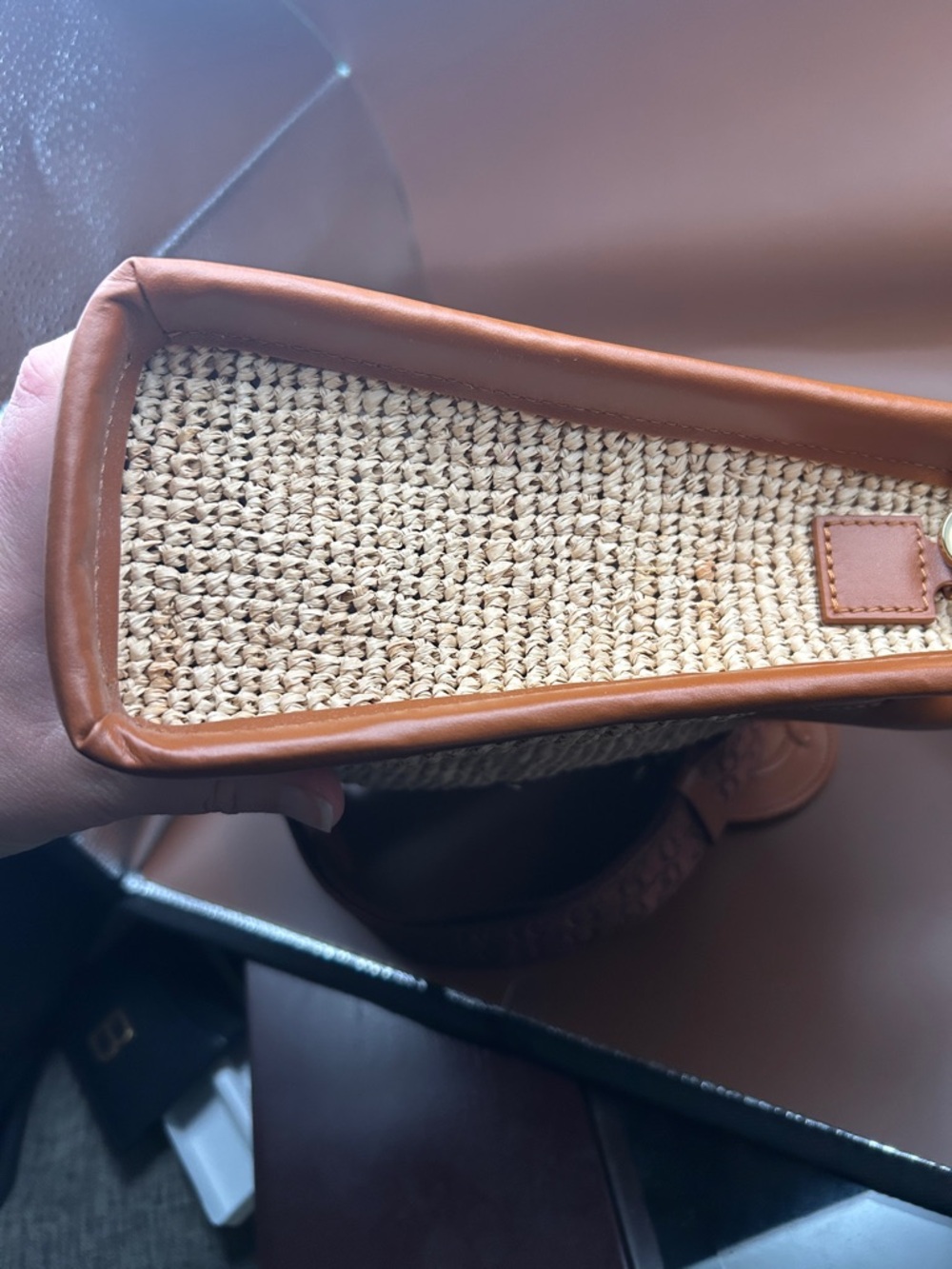 Christian Louboutin By My Side mini raffia tote bag w/COA - Picture 9 of 15